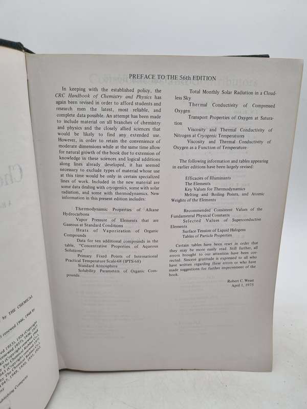 Handbook of Chemistry and Physics - Robert C Weast