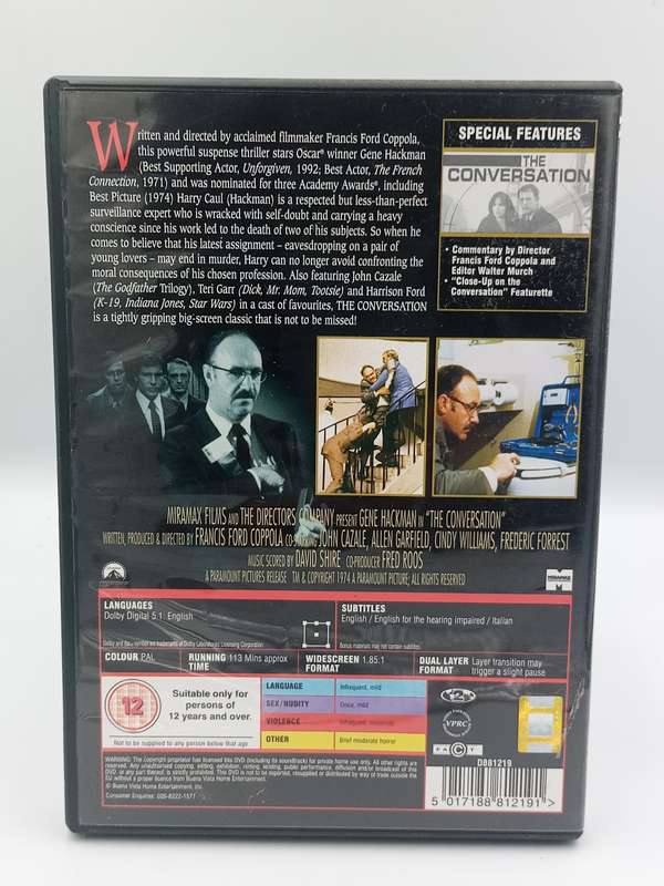 The Conversation DVD - Gene Hackman