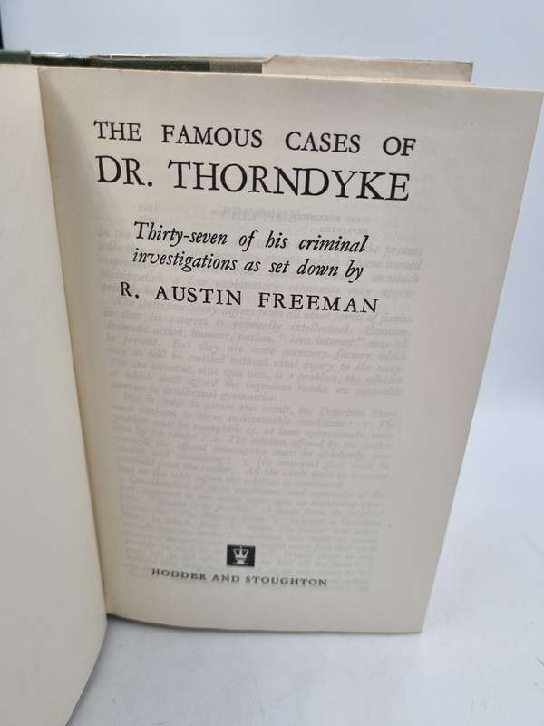 Dr Thorndyke: His Famous Cases As Described By R Austin Freeman 1965