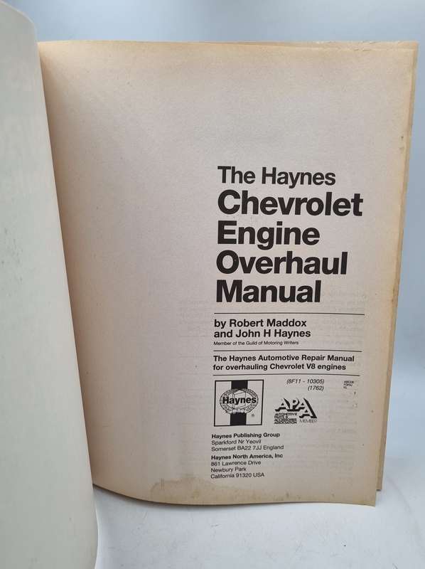Haynes Techbook Chevrolet Engine Overhaul Manual