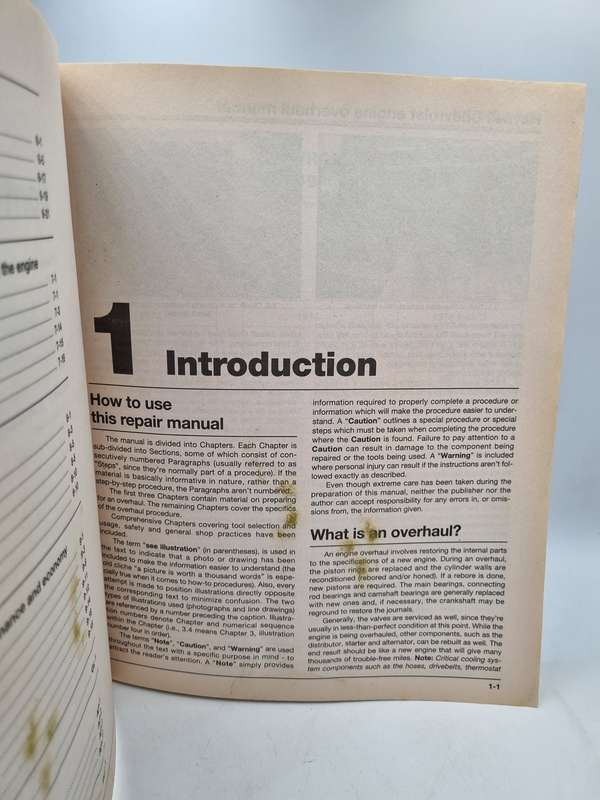 Haynes Techbook Chevrolet Engine Overhaul Manual