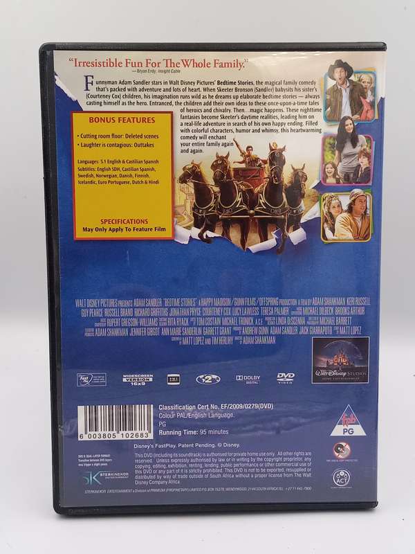 Bedtime Stories DVD - Adam Sandler
