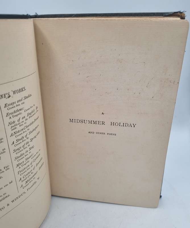 Midsummer Holiday and Other Poems ~ Algernon Charles Swinburne 1884