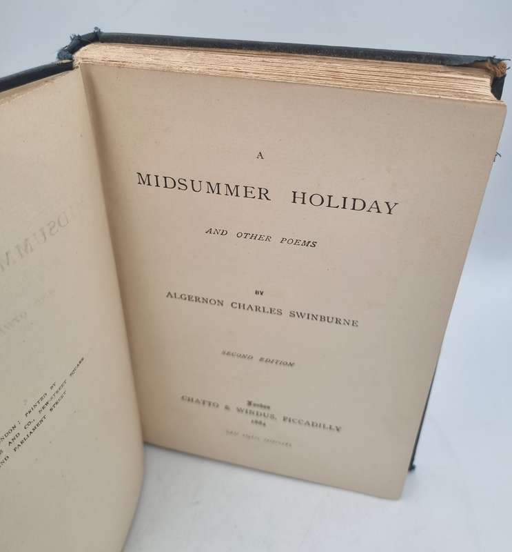 Midsummer Holiday and Other Poems ~ Algernon Charles Swinburne 1884