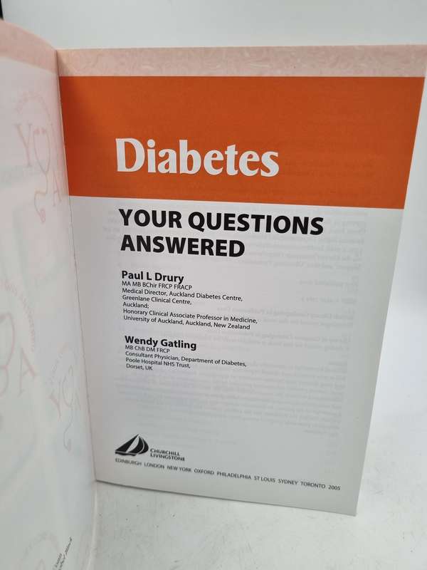 Diabetes: Your Questions Answered by Paul Drury & Wendy Gatling