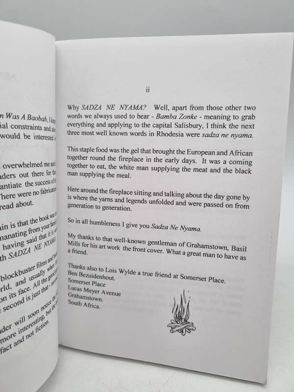 Sadza ne Nyama ~ More Stories of a Rhodesian Family by Ben Bezuidenhout | Scarce Signed