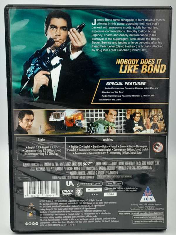 Licence to Kill DVD - Timothy Dalton