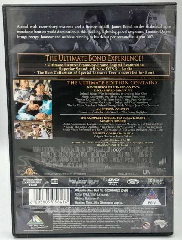 The Living Daylights DVD - Timothy Dalton