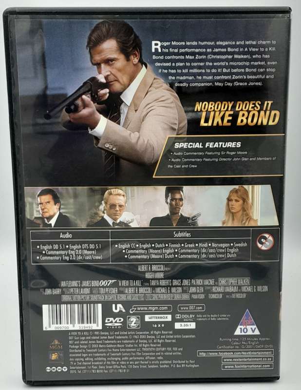 A View to a Kill DVD - Roger Moore