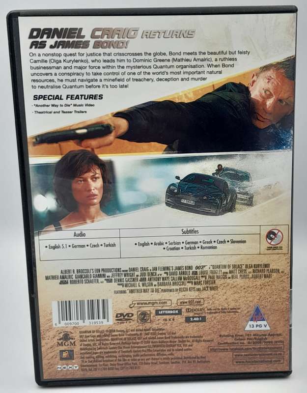 Quantum of Solace DVD - Daniel Craig