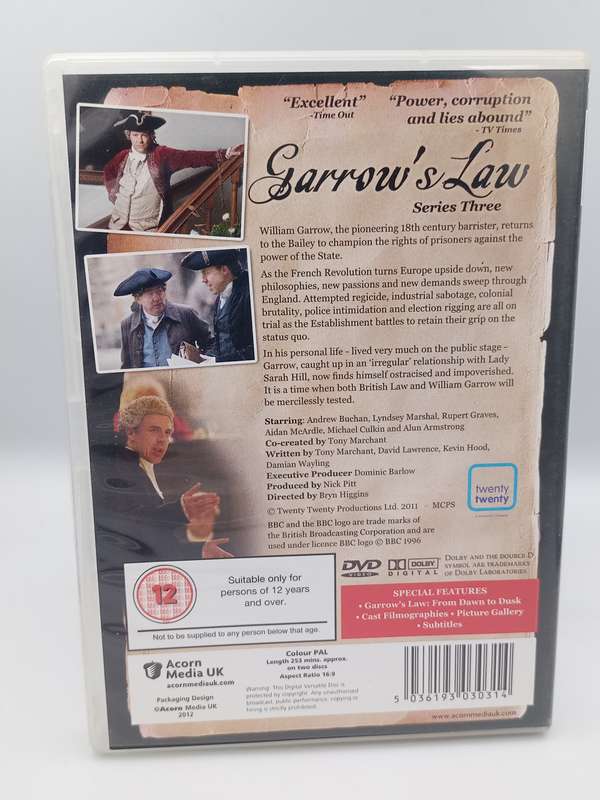 Garrow's Law Series 3 -DVDs