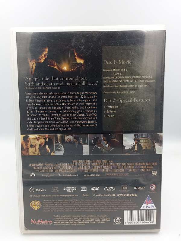 The Curious Case of Benjamin Button DVD - Brad Pitt & Kate Blanchett