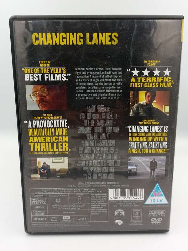 Changing Lanes DVD - Ben Affleck & Samuel J Jackson