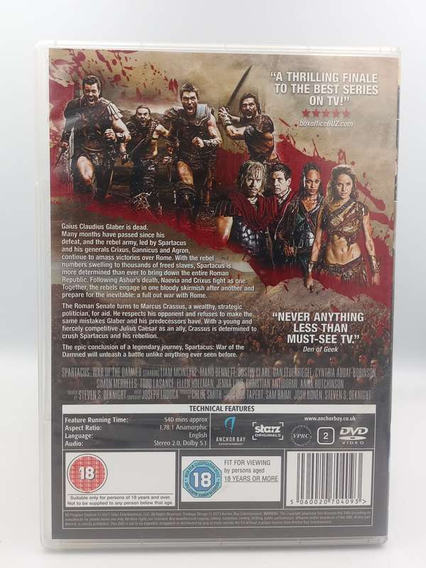 Spartacus War of the Damned The Complete Final Series DVDs