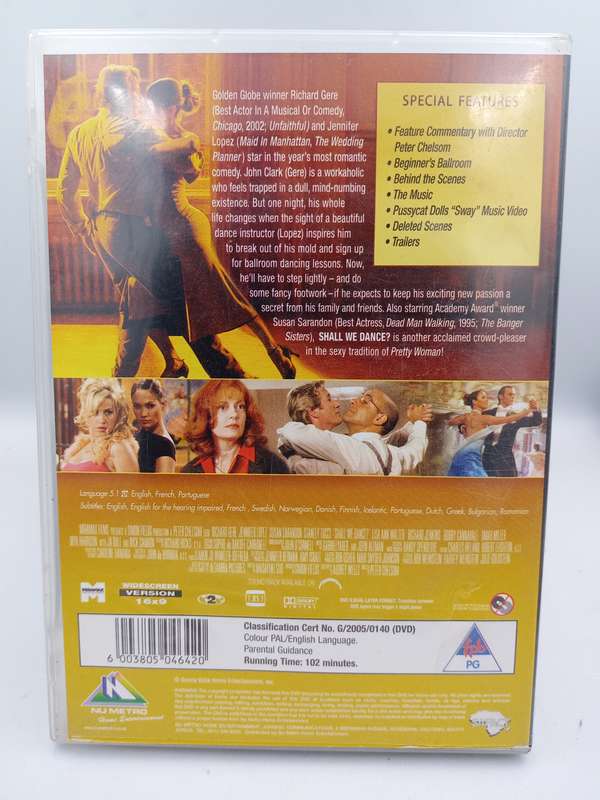 Shall we Dance? DVD - Richard Gere, Jennifer Lopez & Susan Sarandon
