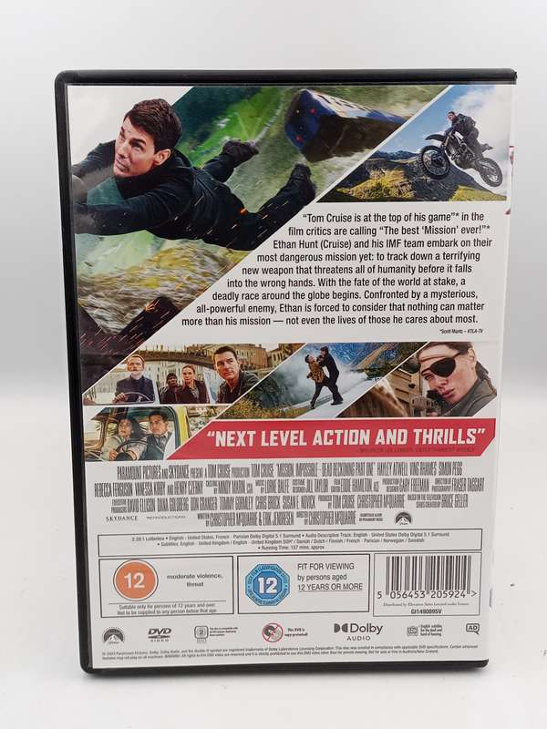 Mission Impossible  Dead Reckoning Part One DVD - Tom Cruise