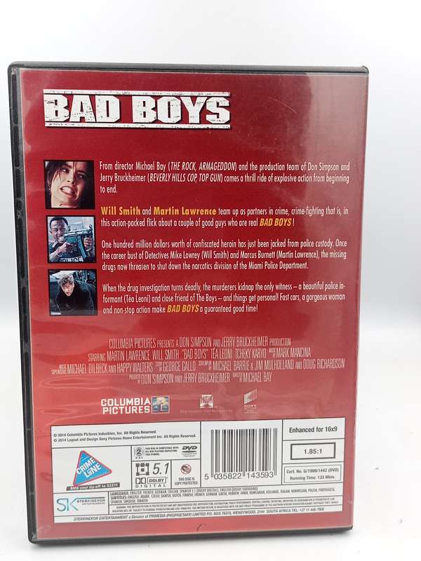 Bad Boys DVD - Martin Lawrence & Will Smith
