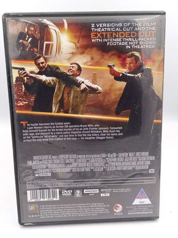 Taken 3 - Extended Cut DVD - Liam Neeson