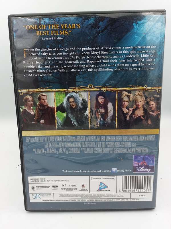 Into the Woods DVD - Meryl Streep, Emily Blunt, James Corden, Anna Kendrick, Chris PIne & Johnny Dep