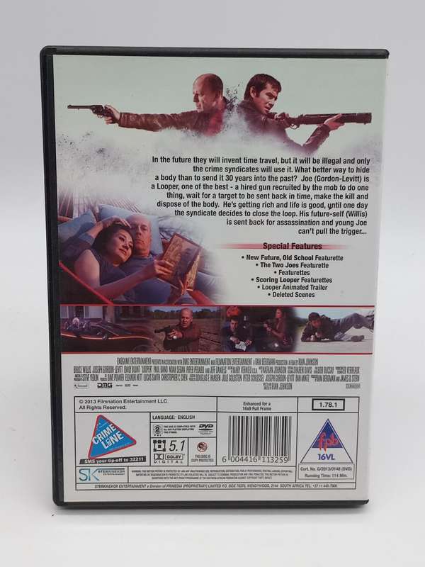 Looper DVD - Bruce Willis, Emily Blunt