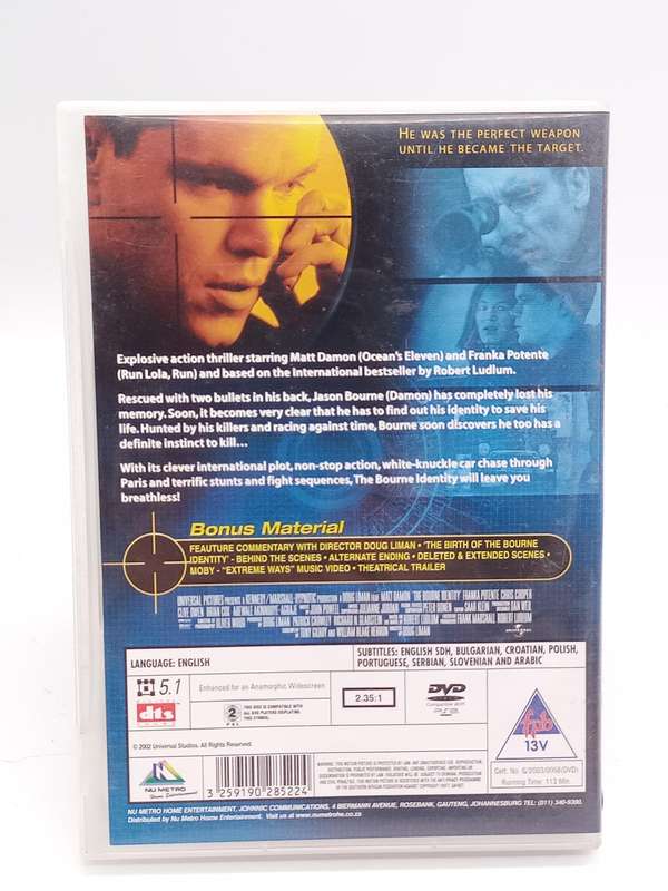 The Bourne Identity DVD - Matt Damon
