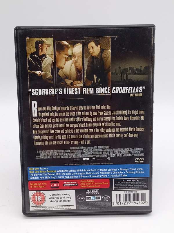 The Departed DVD - Di Caprio, Damon, Nicholson & Wahlberg