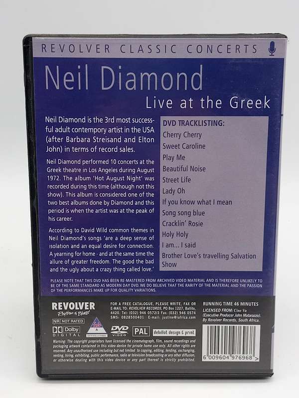 Neil Diamond Live at the Greek DVD