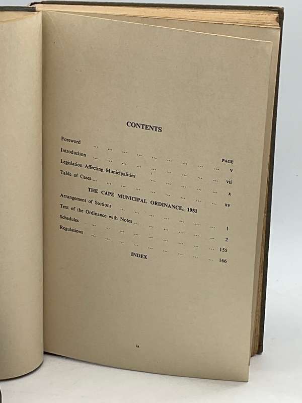 The Municipal Ordinance for the Province of the Cape of Good Hope No 19 of 1951 |George Howe Randell