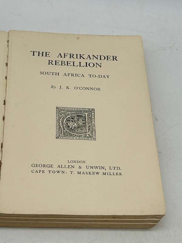 The Afrikander Rebellion: South Africa To-Day by JK O`Connor
