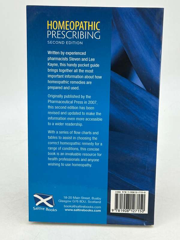 Homeopathic Prescribing Pocket Companion - Steven Kayne & Lee Kayne ~ Second Edition