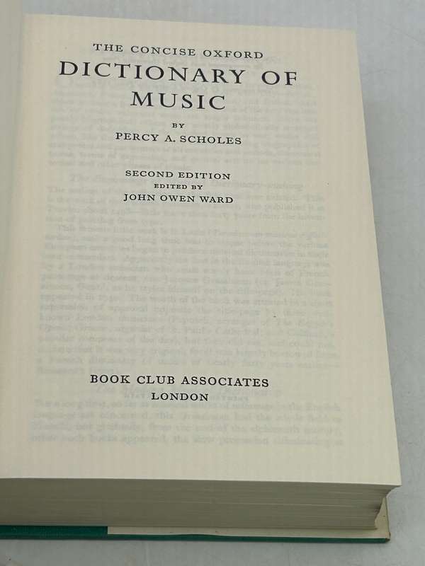 The Concise Oxford Dictionary of Music by Percy A Scholes 1968 Hardback