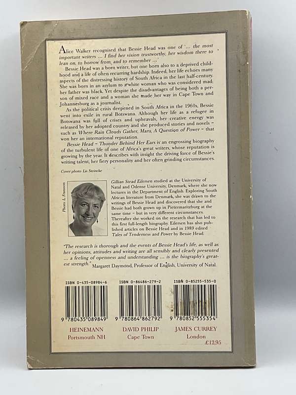 Bessie Head ~ Thunder Behind Her Ears Her Life and Writings by Gillian Stead Eilersen