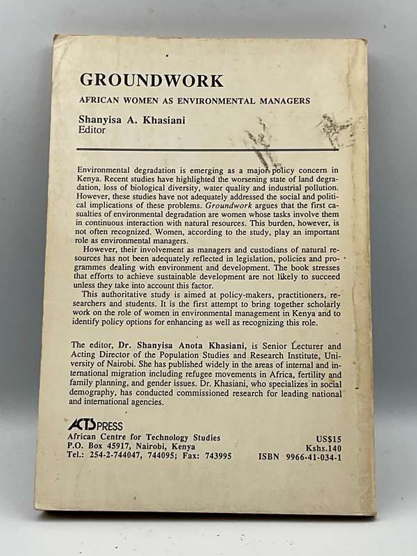 Groundwork: African Women as Environmental Managers - Shanyisa Khasiani