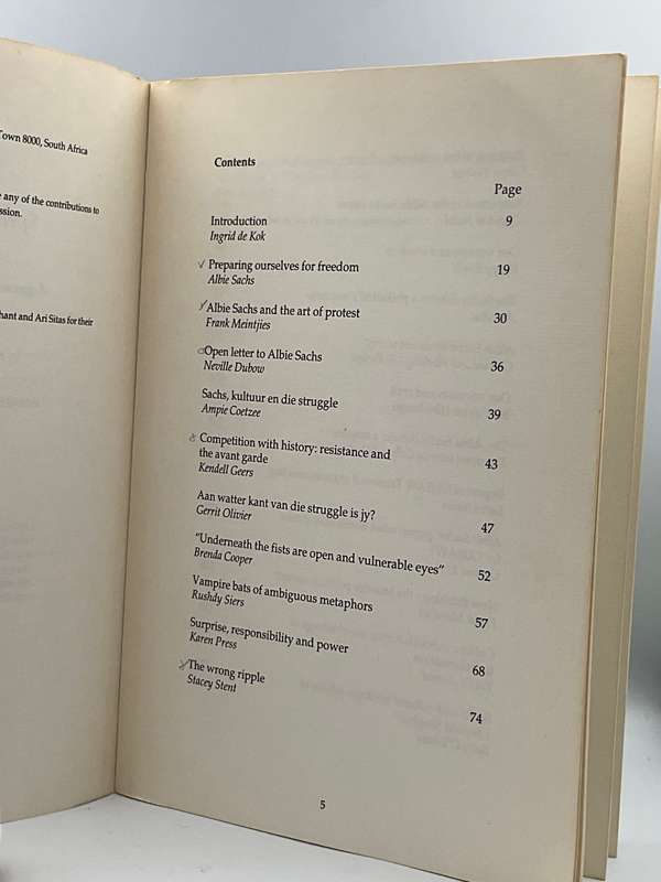 Spring is Rebellious - Arguments about cultural freedom by Albie Sachs and respondents