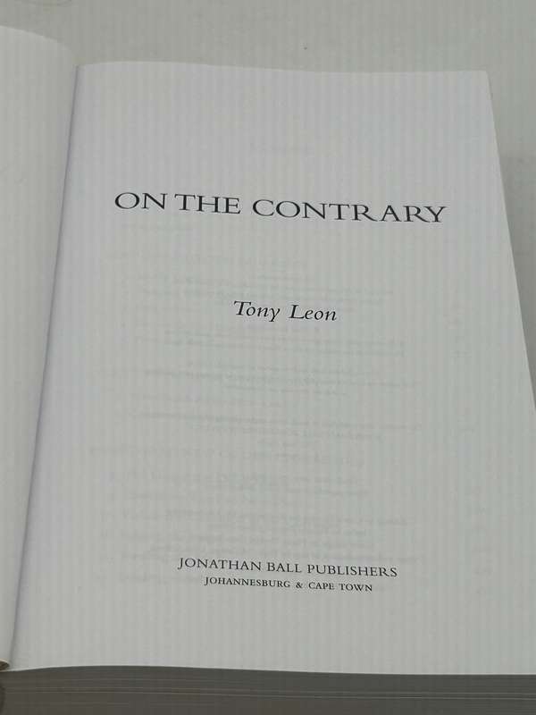 On the Contrary ~ Tony Leon