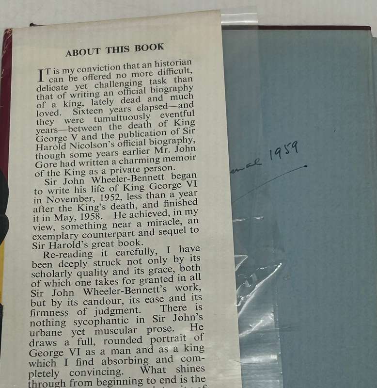 King George VI His Life and Reign by John W Wheeler-Bennett
