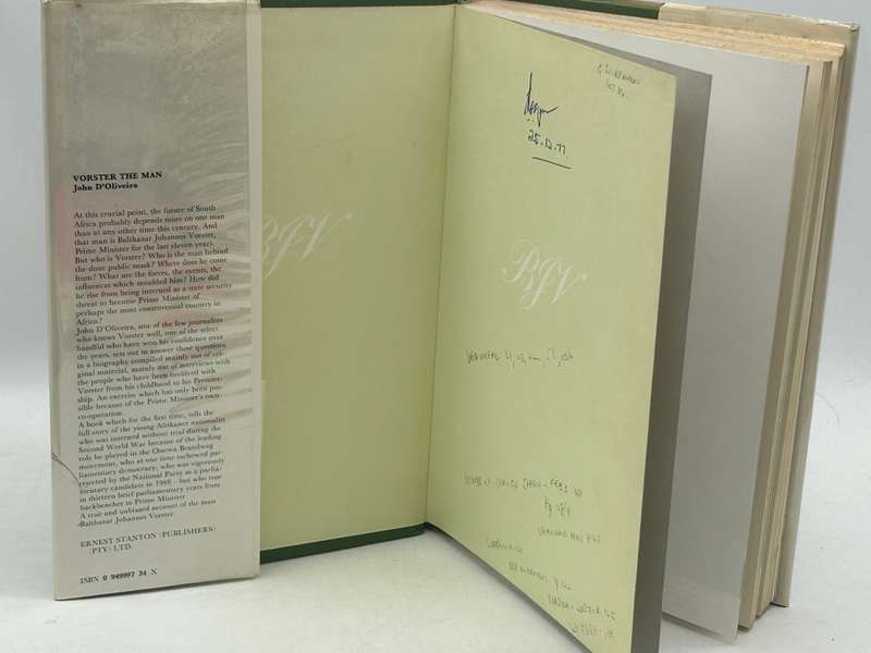 Vorster - The Man by John D'Oliveira | Signed