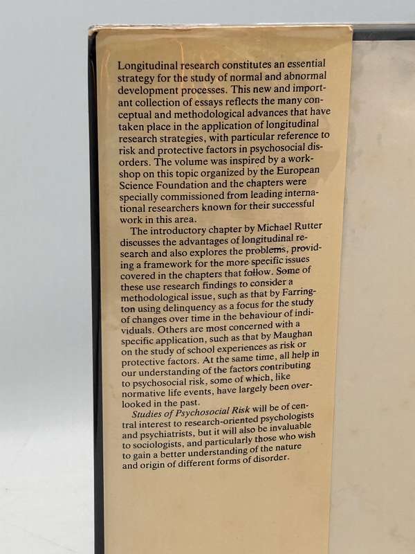Studies of Psychosocial Risk : The Power of Longitudinal Data | Cambridge University Press 1988