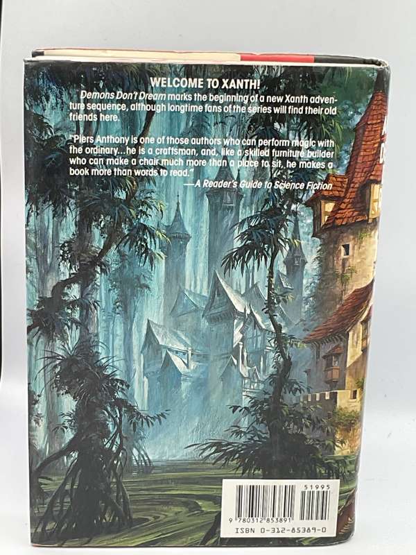 Demons don't Dream by - Piers Anthony ~ Xanth Novel | Hard cover copy beautiful illustration