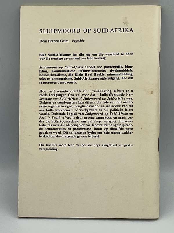 Gepoogde Verkragting van Suid-Afrika deur Francis Grim