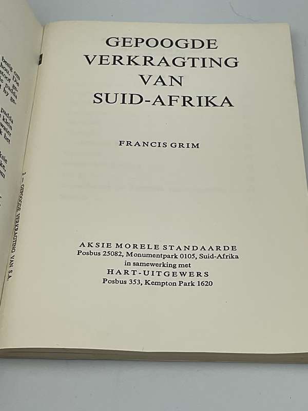 Gepoogde Verkragting van Suid-Afrika deur Francis Grim