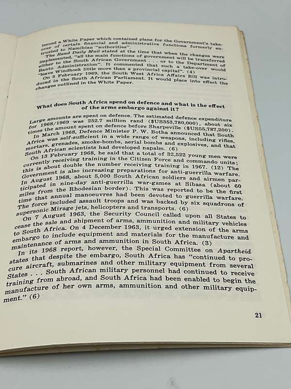 Segregation in South Africa: Questions and Answers on the Policy of Apartheid - United Nations 1969