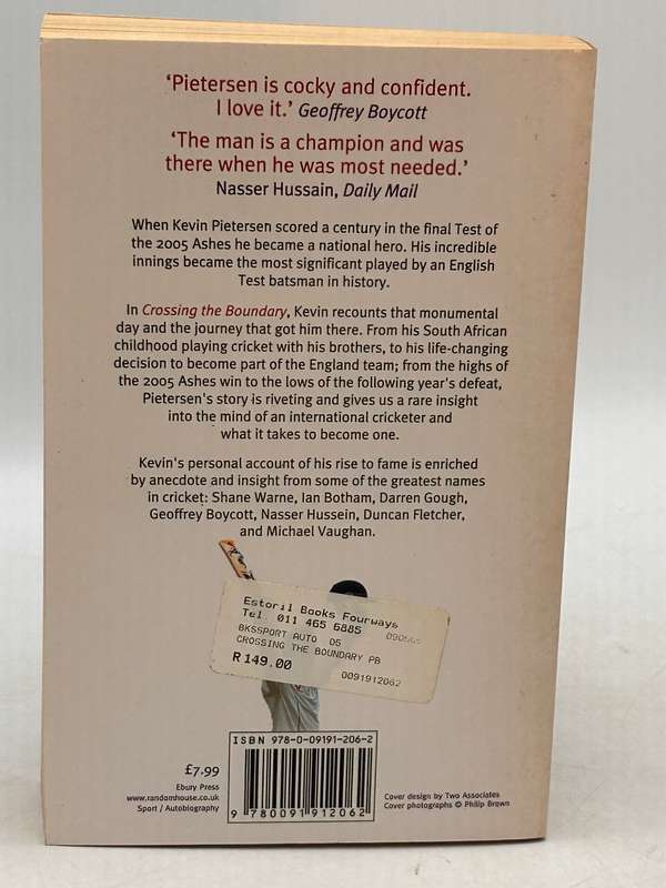 Crossing the Boundary by Kevin Pietersen ~ Soft Cover | Cricket Collection