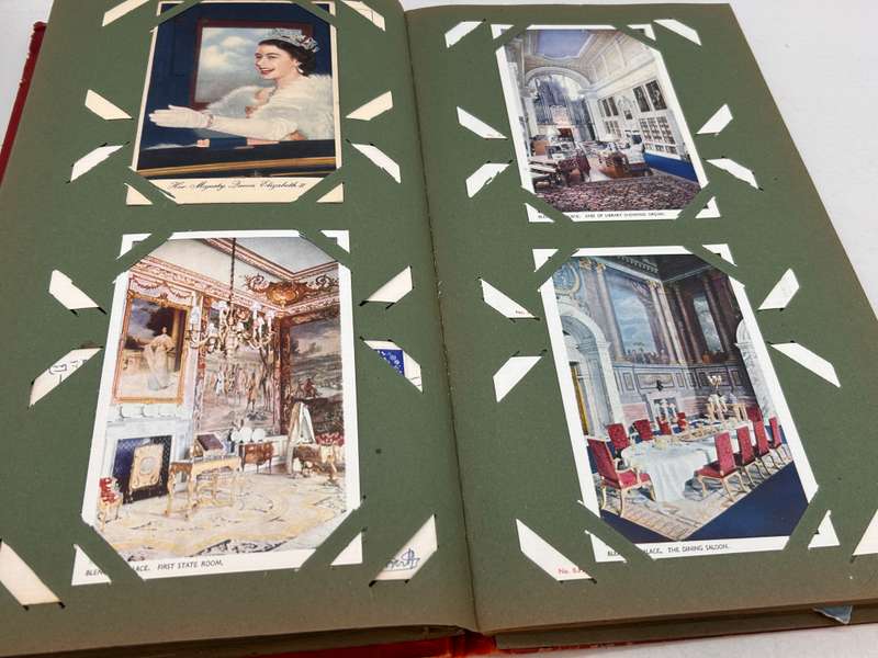Vintage Postcard Album with Colourful British, European and American Postcards