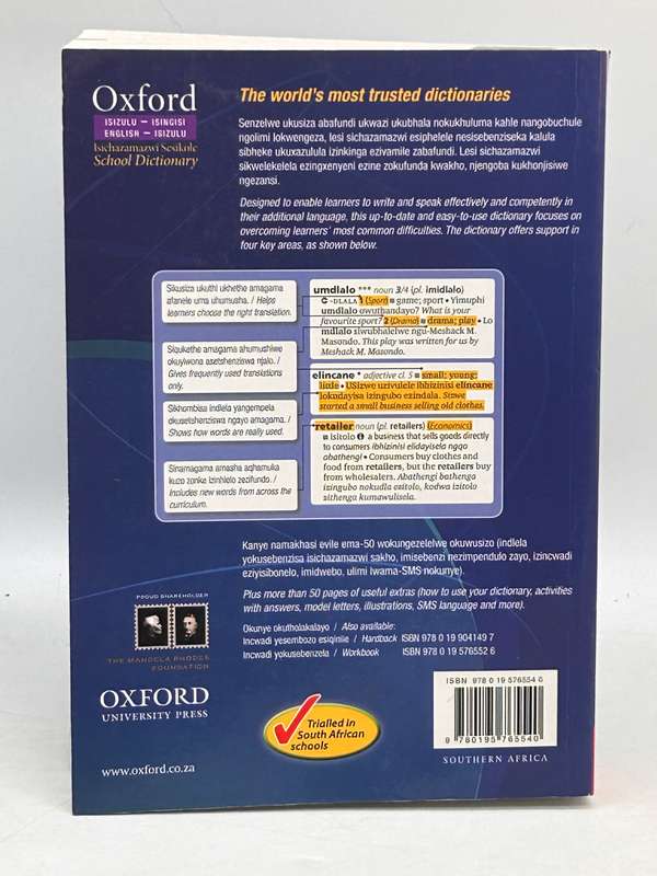 Oxford Bilingual Dictionary: IsiZulu - Isingisi | English - IsiZulu