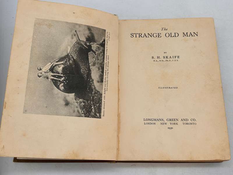 The Strange Old Man by SH Skaife | Signed First Edition with great photos of kids with giant insects