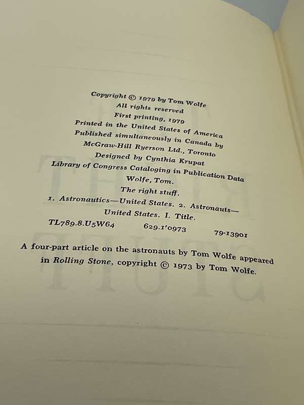 The Right Stuff by Tom Wolfe 1979