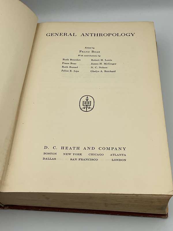 General Anthropology by Frank Boas | D.C. Heath and Co 1938