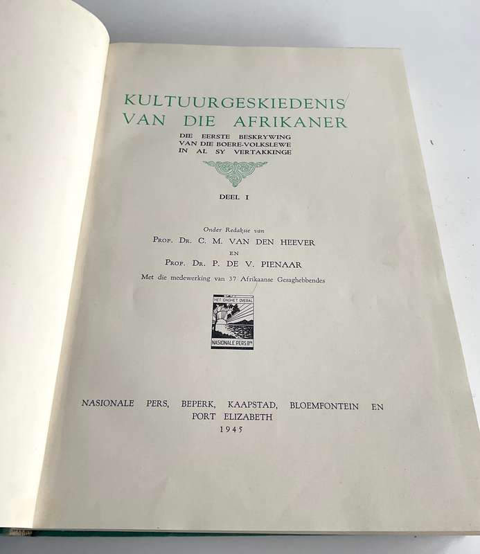 Kultuurgeskiedenis van die Afrikaner . Deel 1 - 2
