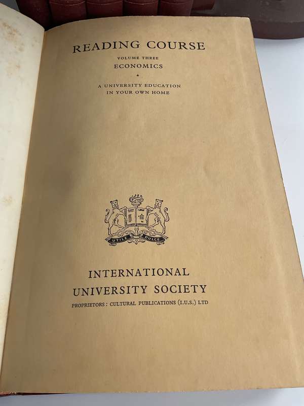 International University Society Reading Course 7 Volumes ~ Great Vintage Decor Books